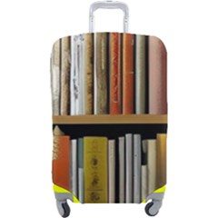 Book Nook Books Bookshelves Comfortable Cozy Literature Library Study Reading Reader Reading Nook Ro Luggage Cover (large) by Maspions