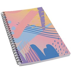 Abstract Lines Dots Pattern Purple Pink Blue 5 5  X 8 5  Notebook