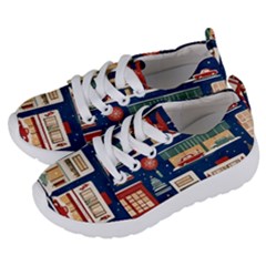 Cars Snow City Landscape Vintage Old Time Retro Pattern Kids  Lightweight Sports Shoes by Maspions