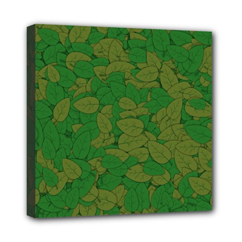 Vectors Leaves Background Plant Mini Canvas 8  X 8  (stretched)