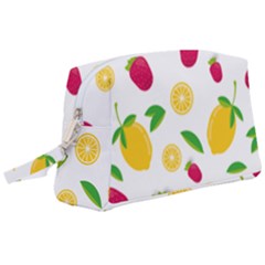 Strawberry Lemons Fruit Wristlet Pouch Bag (large) by Askadina