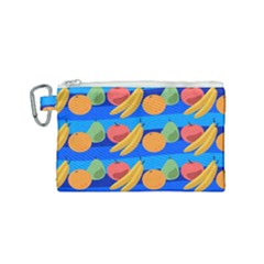Fruit Texture Wave Fruits Canvas Cosmetic Bag (small) by Askadina