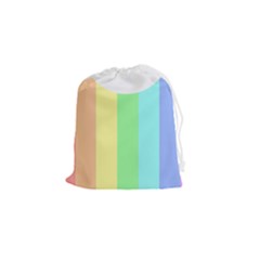Rainbow Cloud Background Pastel Template Multi Coloured Abstract Drawstring Pouch (small)