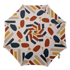 Boho Bohemian Style Design Minimalist Aesthetic Pattern Art Shapes Lines Hook Handle Umbrellas (small) by Maspions