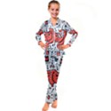 Health Gut Health Intestines Colon Body Liver Human Lung Junk Food Pizza Kids  Satin Long Sleeve Pajamas Set View1