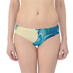 Waves Ocean Sea Abstract Whimsical Abstract Art Pattern Abstract Pattern Water Nature Moon Full Moon Hipster Bikini Bottoms by Bedest
