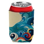 Waves Ocean Sea Abstract Whimsical Abstract Art Pattern Abstract Pattern Water Nature Moon Full Moon Can Holder