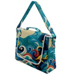 Waves Ocean Sea Abstract Whimsical Abstract Art Pattern Abstract Pattern Water Nature Moon Full Moon Box Up Messenger Bag