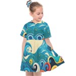 Waves Ocean Sea Abstract Whimsical Abstract Art Pattern Abstract Pattern Water Nature Moon Full Moon Kids  Sailor Dress