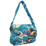Waves Ocean Sea Abstract Whimsical Abstract Art Pattern Abstract Pattern Water Nature Moon Full Moon Courier Bag