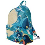 Waves Ocean Sea Abstract Whimsical Abstract Art Pattern Abstract Pattern Water Nature Moon Full Moon The Plain Backpack