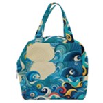 Waves Ocean Sea Abstract Whimsical Abstract Art Pattern Abstract Pattern Water Nature Moon Full Moon Boxy Hand Bag