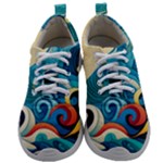 Waves Ocean Sea Abstract Whimsical Abstract Art Pattern Abstract Pattern Water Nature Moon Full Moon Mens Athletic Shoes