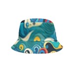 Waves Ocean Sea Abstract Whimsical Abstract Art Pattern Abstract Pattern Water Nature Moon Full Moon Bucket Hat (Kids)