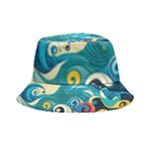 Waves Ocean Sea Abstract Whimsical Abstract Art Pattern Abstract Pattern Water Nature Moon Full Moon Inside Out Bucket Hat