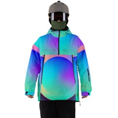Circle Colorful Rainbow Spectrum Button Gradient Men s Ski And Snowboard Waterproof Breathable Jacket