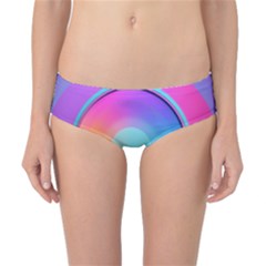 Circle Colorful Rainbow Spectrum Button Gradient Psychedelic Art Classic Bikini Bottoms by Maspions
