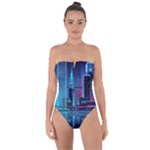 Digital Art Artwork Illustration Vector Buiding City Tie Back One Piece Swimsuit