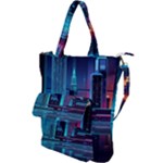 Digital Art Artwork Illustration Vector Buiding City Shoulder Tote Bag