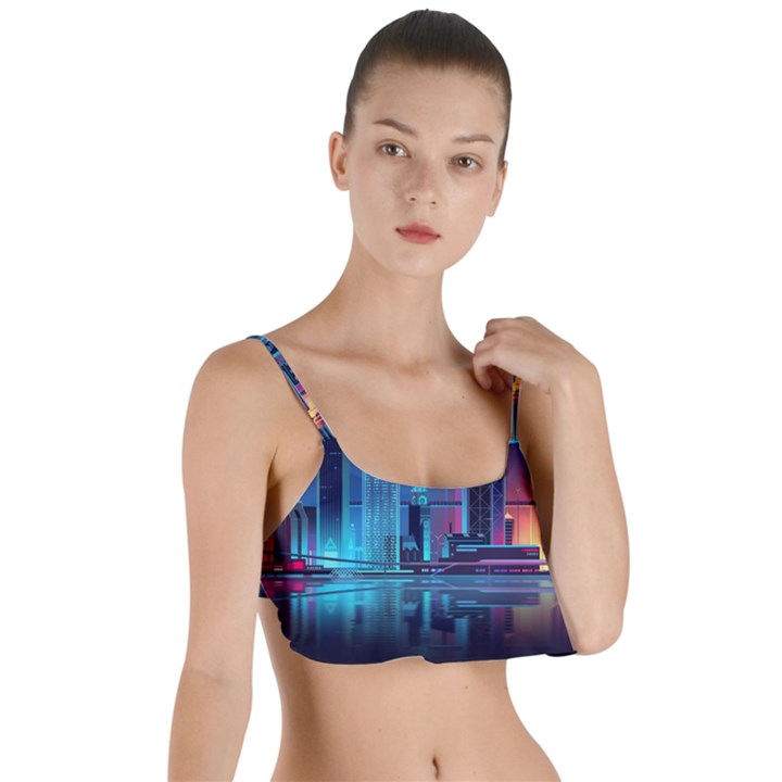 Digital Art Artwork Illustration Vector Buiding City Layered Top Bikini Top 