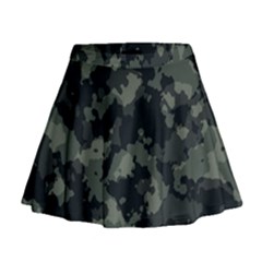 Camouflage, Pattern, Abstract, Background, Texture, Army Mini Flare Skirt by nateshop