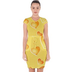 Cheese Texture, Macro, Food Textures, Slices Of Cheese Capsleeve Drawstring Dress  by nateshop