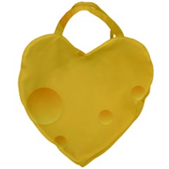 Cheese Texture, Yellow Backgronds, Food Textures, Slices Of Cheese Giant Heart Shaped Tote by nateshop