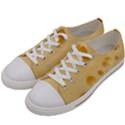 Cheese Texture, Yellow Cheese Background Men s Low Top Canvas Sneakers View2