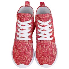 Chinese Hieroglyphs Patterns, Chinese Ornaments, Red Chinese Women s Lightweight High Top Sneakers by nateshop