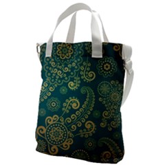 European Pattern, Blue, Desenho, Retro, Style Canvas Messenger Bag by nateshop