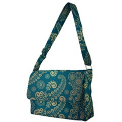 European Pattern, Blue, Desenho, Retro, Style Full Print Messenger Bag (l) by nateshop