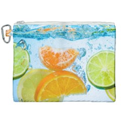 Fruits, Fruit, Lemon, Lime, Mandarin, Water, Orange Canvas Cosmetic Bag (xxl) by nateshop
