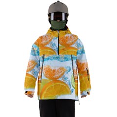 Fruits, Fruit, Lemon, Lime, Mandarin, Water, Orange Men s Ski And Snowboard Waterproof Breathable Jacket