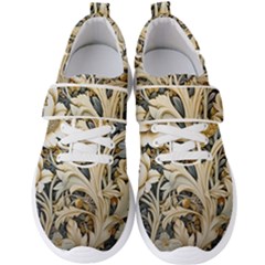 Flower Floral Pattern Floral Digital Spring Flora Botanical Blossom Bloom Vintage Men s Velcro Strap Shoes by Maspions