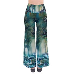 Trees Forest Mystical Forest Background Landscape Nature So Vintage Palazzo Pants by Maspions