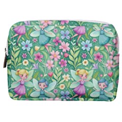 Fairies Fantasy Background Wallpaper Design Flowers Nature Colorful Make Up Pouch (medium)