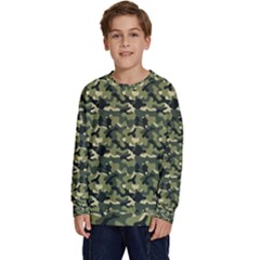 Camouflage Pattern Kids  Crewneck Sweatshirt