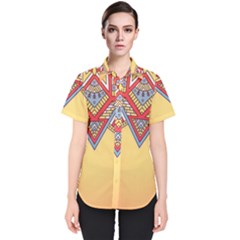Mandala Sun Women s Short Sleeve Shirt