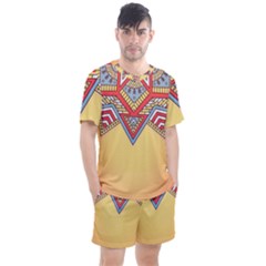 Mandala Sun Men s Mesh T-shirt And Shorts Set