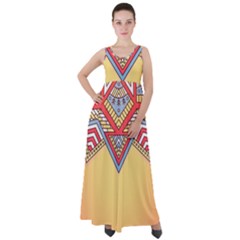 Mandala Sun Empire Waist Velour Maxi Dress by goljakoff