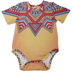 Mandala Sun Baby Short Sleeve Bodysuit by goljakoff