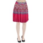 Mandala red Pleated Skirt