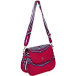 Mandala red Saddle Handbag