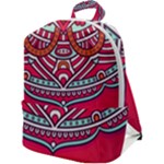 Mandala red Zip Up Backpack