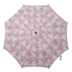Hello Kitty Pattern, Hello Kitty, Child, White, Cat, Pink, Animal Hook Handle Umbrellas (small) by nateshop
