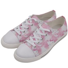 Hello Kitty Pattern, Hello Kitty, Child, White, Cat, Pink, Animal Men s Low Top Canvas Sneakers by nateshop