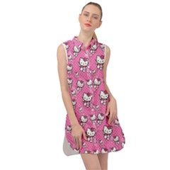 Hello Kitty Pattern, Hello Kitty, Child Sleeveless Shirt Dress by nateshop