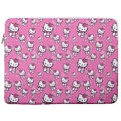 Hello Kitty Pattern, Hello Kitty, Child 17  Vertical Laptop Sleeve Case With Pocket by nateshop