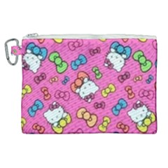 Hello Kitty, Cute, Pattern Canvas Cosmetic Bag (xl) by nateshop