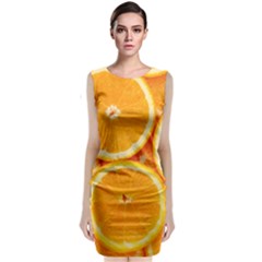 Oranges Textures, Close-up, Tropical Fruits, Citrus Fruits, Fruits Sleeveless Velvet Midi Dress by nateshop